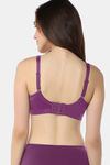 Amante Double Layered Non Wired Full Coverage Lace Bra - Pickled Beet Stucco — thumbnail 3
